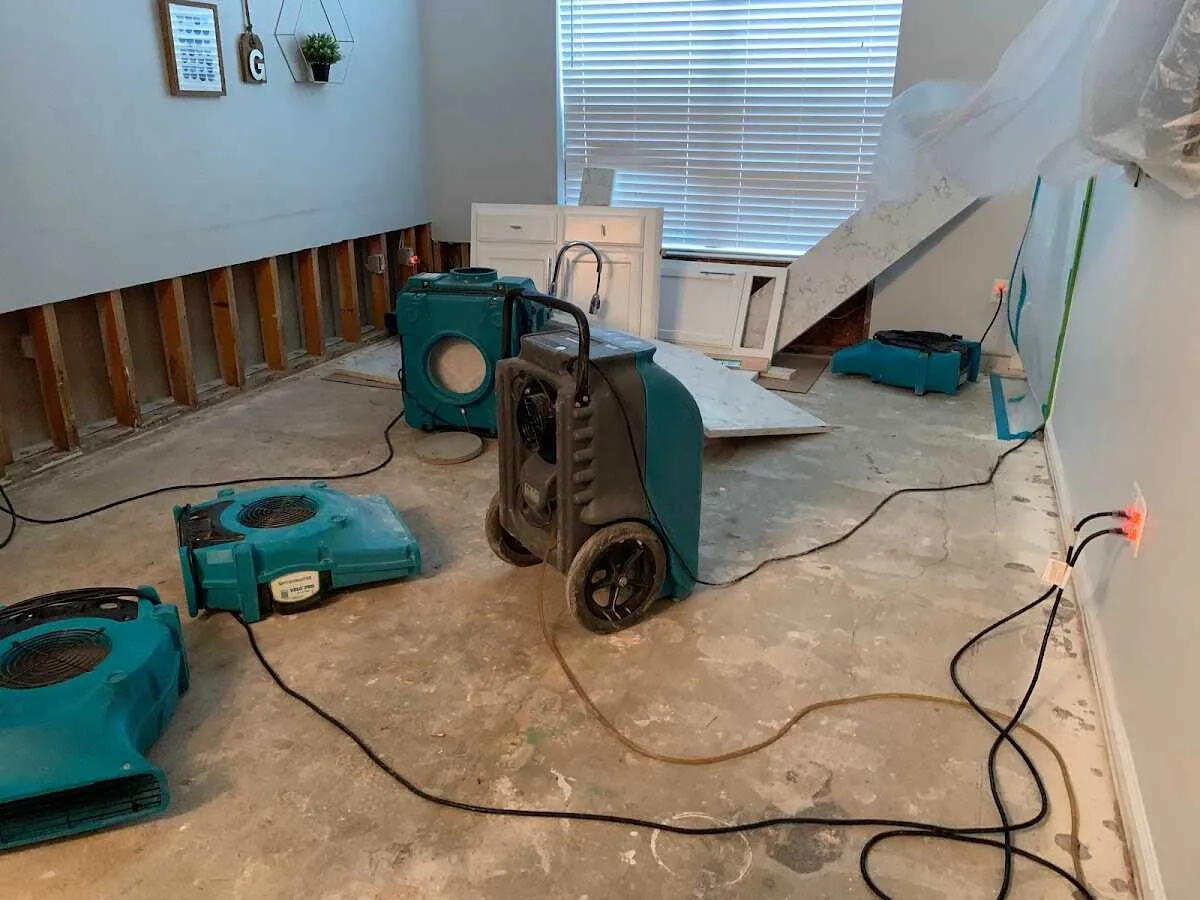 Dehumidifier in flood-cut room for Water Extraction & Removal in Plattsmouth
